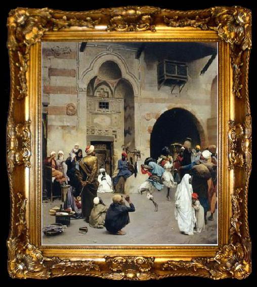 framed  unknow artist Arab or Arabic people and life. Orientalism oil paintings  406, ta009-2